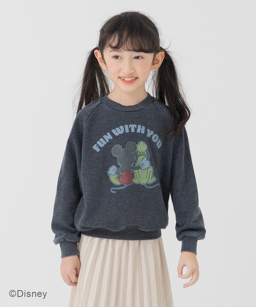 Disney（ディズニー） トレーナー ピグメント加工 裏毛トレーナー