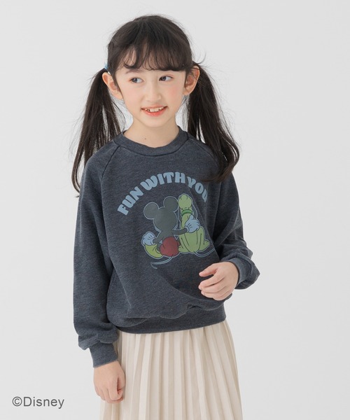 Disney（ディズニー） トレーナー ピグメント加工 裏毛トレーナー