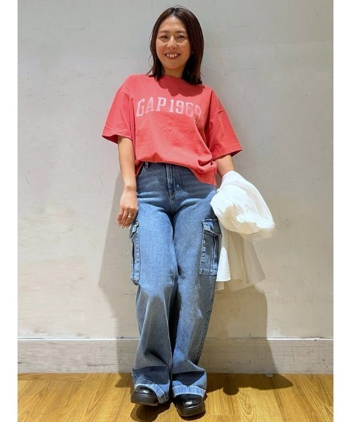 GAP tシャツ ヘビーウェイト オーガニックコットン GAPロゴT