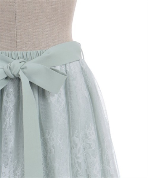 axes femme POETIQUE スカート バックフリルチュールスカート