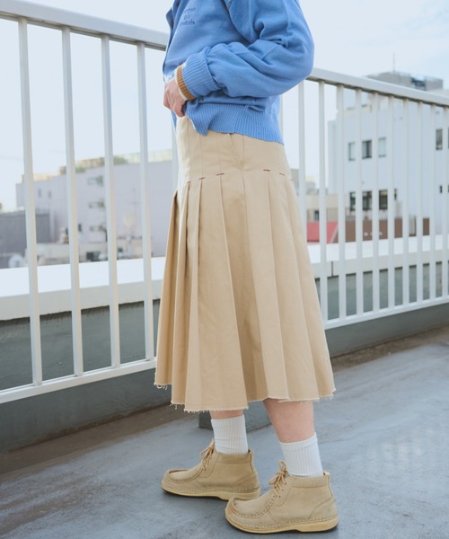 common gull products 街のチノプリーツスカート common gull products. スカート 街のチノプリーツスカート