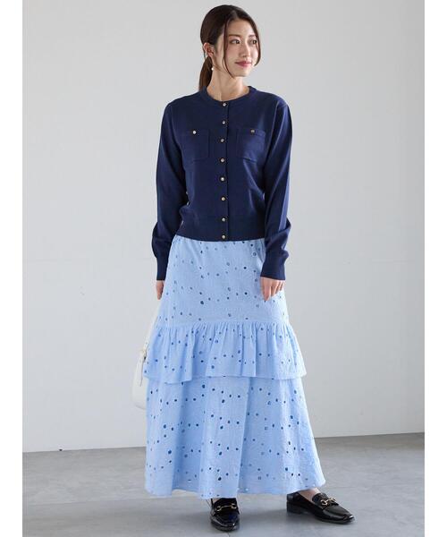 Te chichi   オーバーレーススカート  S Te chichi（テチチ）の「オーバーレース刺繍スカート（スカート