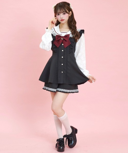 品質満点 Secret Honey セットアップ レースセーラー襟セットアップ ワンピース
