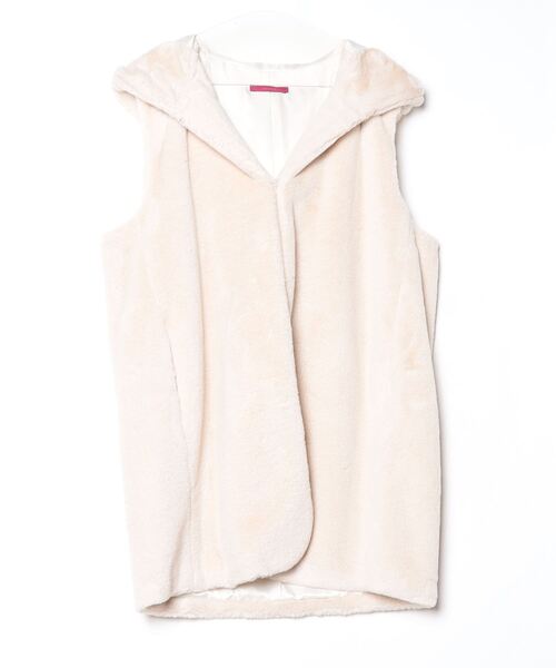 ベスト/ジレ Fur Knit Vest moment+ ベスト ジレ 「累計販売枚数1万枚突破！」Vネックロング