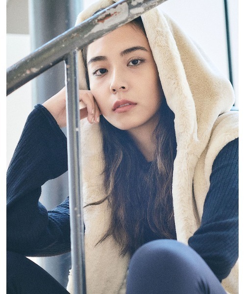 mikomori（ミコモリ） ベスト ジレ FUR VEST レディース : ZOZOTOWN