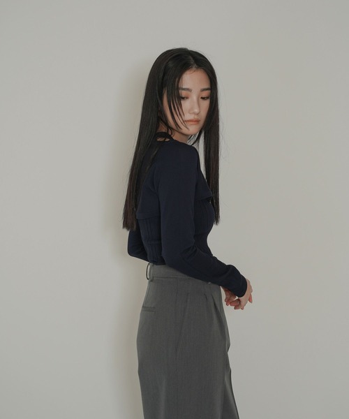 ニット セーター アセテート ショート カーデ KINO THE KEI レディース KINO THE KEI ニット セーター アセテート ショート カーデ