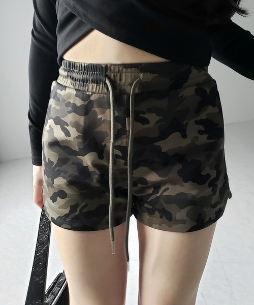 ブラック・カモフラージュショートパンツ 2nd Archive]カモシグネチャーロゴショートパンツMade in Korea