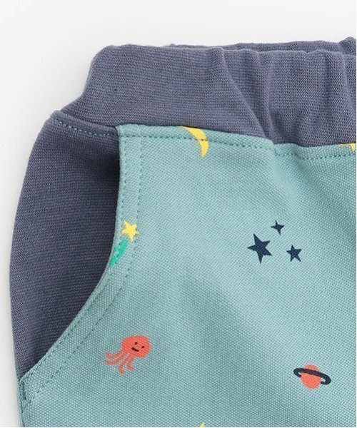 子ども用 多色 宇宙柄 ジャケット、ズボン kladskap パンツ 宇宙柄6分丈パンツ キッズ 子供服 男の子