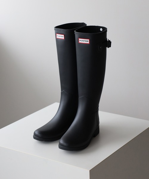 HUNTER ブラック 長靴・レインブーツ　美品 HUNTER 長靴 レインブーツ ORIGINAL PLAY BOOT TALL（オリジナル