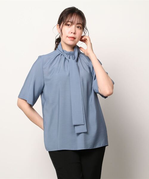 「UNITED ARROWS」 半袖ブラウス FREE ブルー レディース