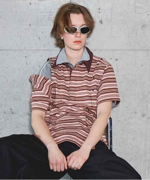 MAISON SPECIAL ポロシャツ ポロ Multiway Button Polo Shirt
