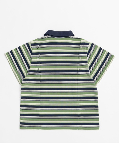 メゾンスペシャル　マルチボーダーポロシャツ MAISON SPECIAL ポロシャツ ポロ Multiway Button Polo Shirt