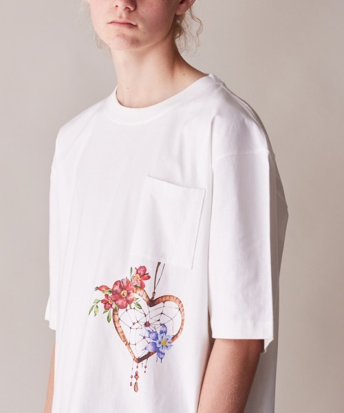 rehacer（レアセル） tシャツ : Heart Catcher Relax Fit T-shirt
