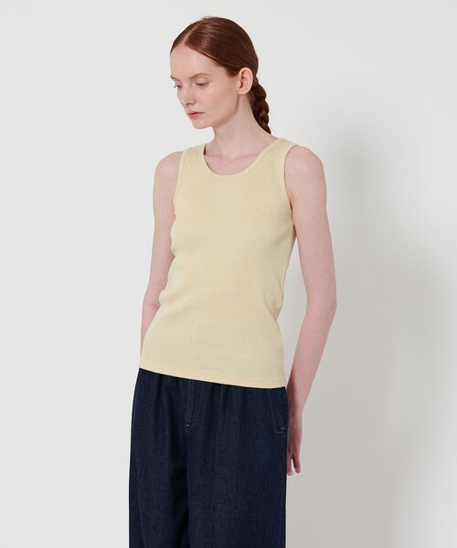 タンクトップ ノースリーブ 「Steven Alan」ラメ テレコ タンクトップ レディース