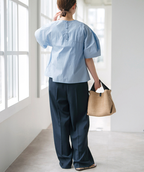 Spick＆Span ブラウス シャツ ラウンドスリーブブラウス