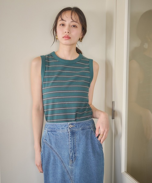 LGB EARTHタンクトップ earth music&ecology タンクトップ ノースリーブ リブタンク