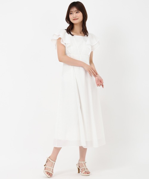 MISCH MASCH ワンピース 2025春夏新作 フレアスリーブギンガム