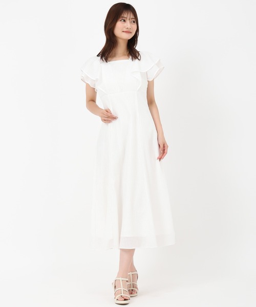 MISCH MASCH ワンピース 2025春夏新作 フレアスリーブギンガム