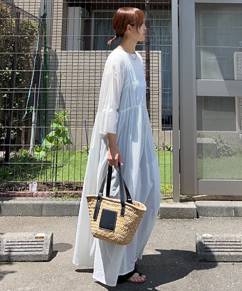 notch. ワンピース 「 notch. by KR 」インド綿 シアー/レース切替