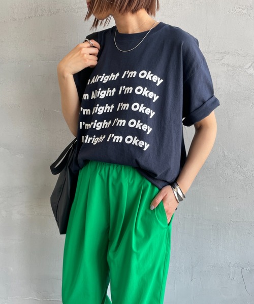 tシャツ 「FUNG/ファング」 IM ALRIGHT カットオフ プリントＴシャツ レディース FUNG tシャツ 「FUNG/ファング」 IM ALRIGHT カットオフ