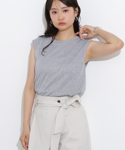 N.Natural Beauty Basic tシャツ フレンチスリーブラメ