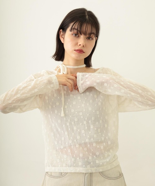 tシャツ LACE L/S TOP レディース