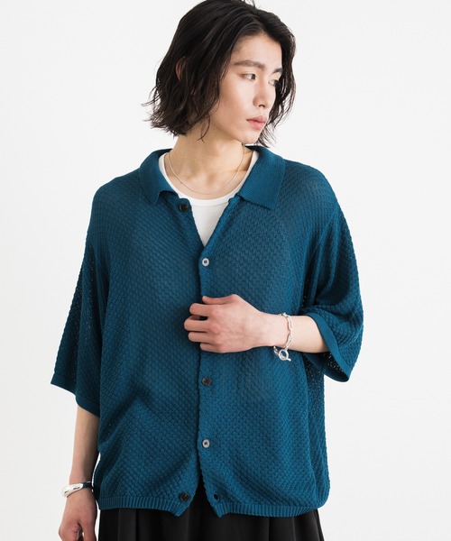 SINSS シャツ Half sleeve mesh knit shirt / ハーフスリーブメッシュ