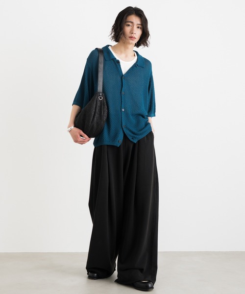 SINSS シャツ Half sleeve mesh knit shirt / ハーフスリーブメッシュ