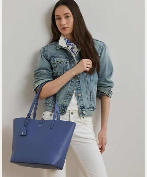 LAUREN RALPH LAUREN フェイクレザー リバーシブル トート LAUREN RALPH トートバッグ フェイクレザー ラージ リバーシブル