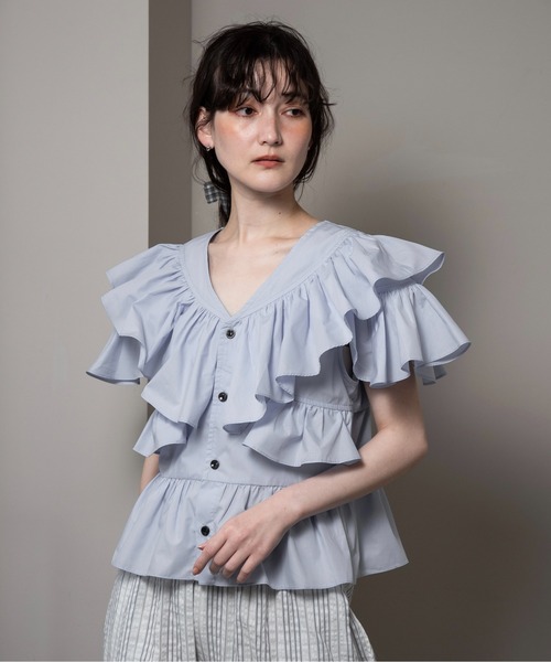 トップス lawgy 2way frill french sleeve blouse 2way frill french sleeve blouse – eim online（エイム