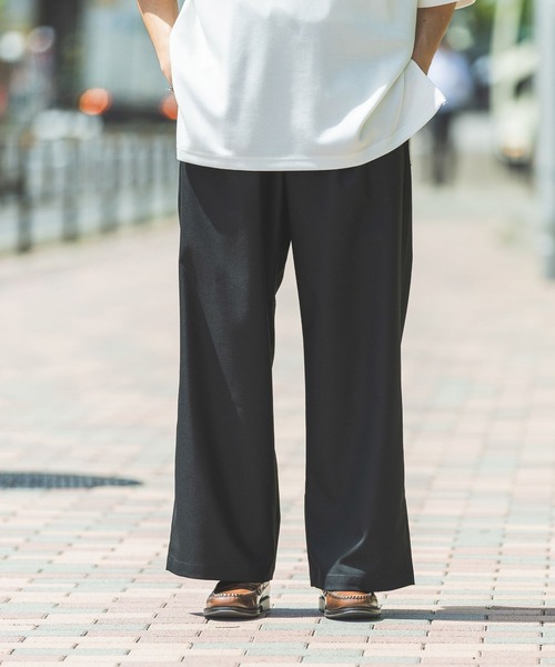 【レア】Ralph Lauren 黒 バギー ストレート ワイドスラックス レア】Ralph Lauren 黒 バギー ストレート ワイドスラックス