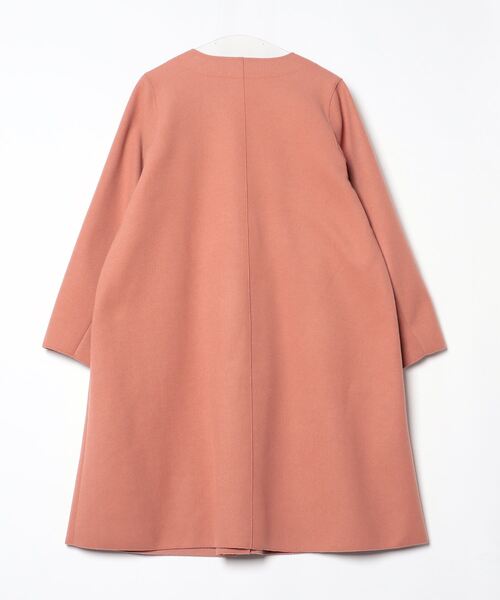 「traumerei」 ノーカラーコート 38 オレンジ レディース_画像2