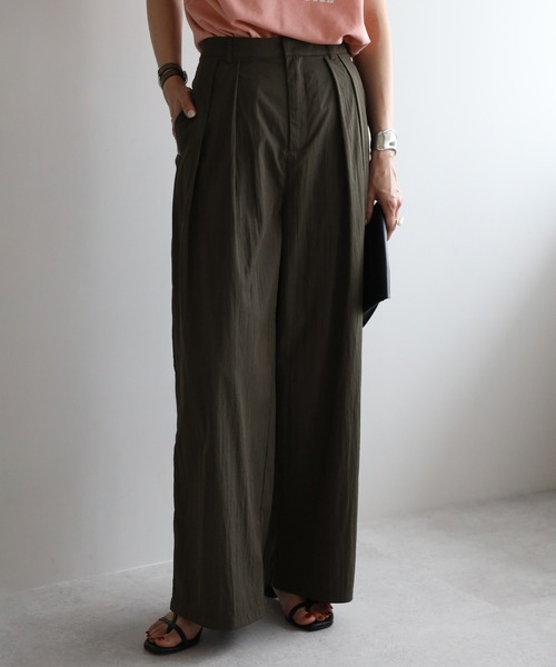 Bonjour Sagan（ボンジュールサガン） パンツ フロントタックナイロン