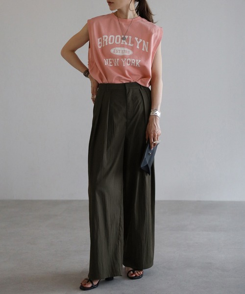 Bonjour Sagan（ボンジュールサガン） パンツ フロントタックナイロン