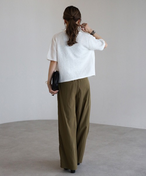 Bonjour Sagan（ボンジュールサガン） パンツ フロントタックナイロン