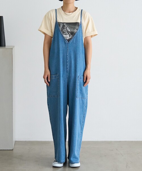 FREAK'S STORE サロペット オーバーオール サマー Vネック
