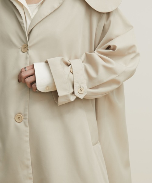 「MERLOT」 ステンカラーコート FREE ベージュ レディース_画像8