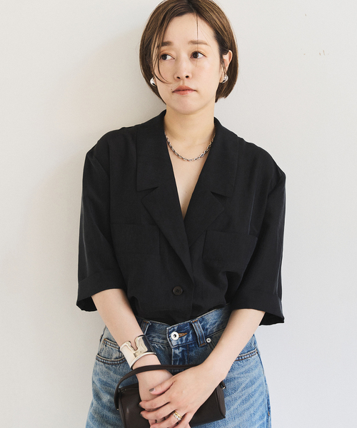 【新品タグ付】plage R’IAM ハーフジャケット R'IAM ハーフジャケット（その他ジャケット・スーツ）｜Plage