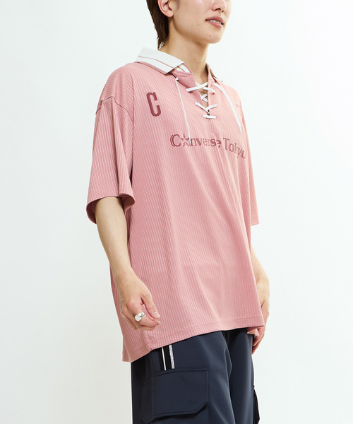 tシャツ LACE-UP COLLAR SOCCER TEE レディース メンズ