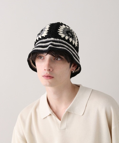 RAGEBLUE（レイジブルー） 帽子 ハット クロシェ編みニットハット