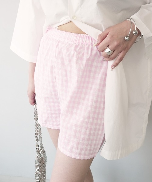 c.u.l パンツ 見せパン レディーストランクス ショーツ ギンガム