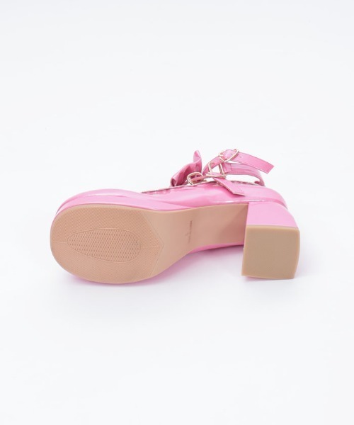 【新品未使用】Chalmiere ダブルリボンスカラップパンプス 濃ピンク Chalmiere パンプス Wリボンスカラップパンプス : ZOZOTOWN