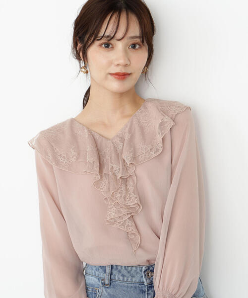 34 プロポーション PROPOTION フリル ブラウス シャツ トップス 楽天市場】【SALE／50%OFF】モノトーンフラワーフリルブラウス 24AW