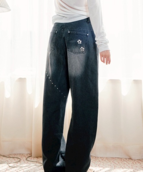 Smyeon ジーンズ デニム デニムパンツ Studs vintage denim pants