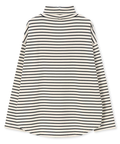 LANVIN en Bleu tシャツ ボーダー タートルネック ロンT メンズ
