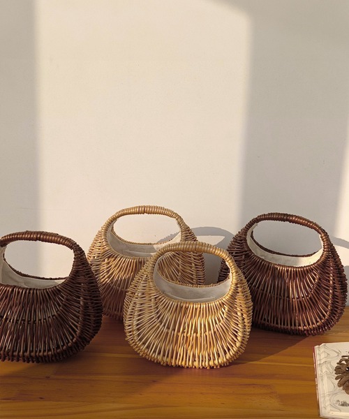 「IRADOWL」 かごバッグ SMALL ブラウン レディース_画像3