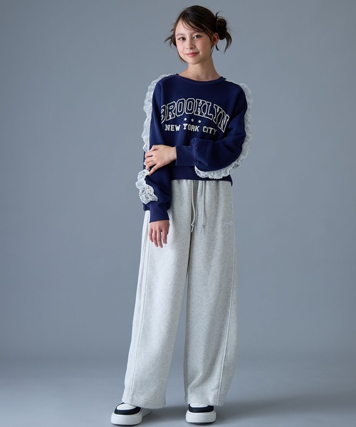 BISKEE パンツ 脇タックフレア裏起毛スウェットパンツ キッズ 子供服