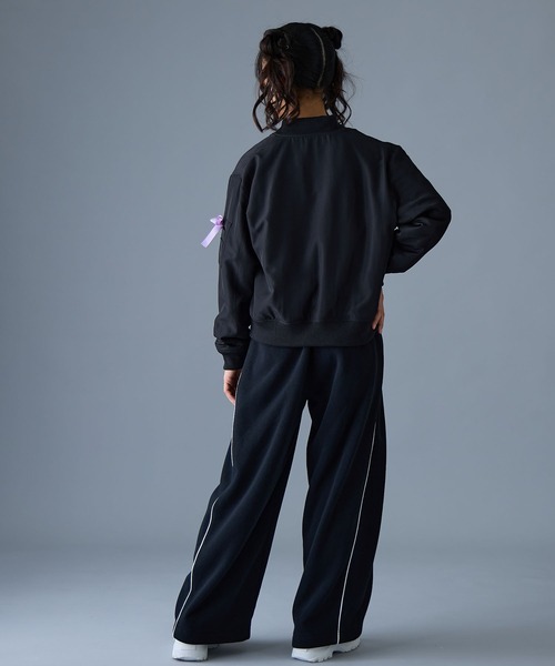 BISKEE パンツ 脇タックフレア裏起毛スウェットパンツ キッズ 子供服