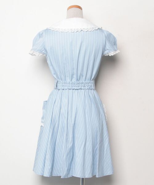 「Secret Honey」 半袖ワンピース 2 ブルー レディース_画像2
