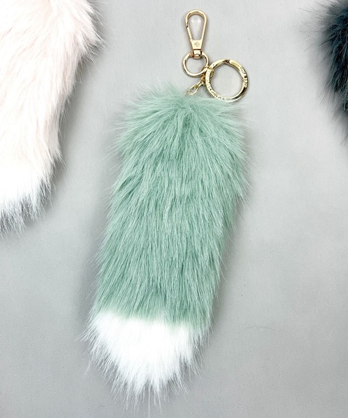 チャーム 「yield select」バイカラー しっぽ ファーチャーム